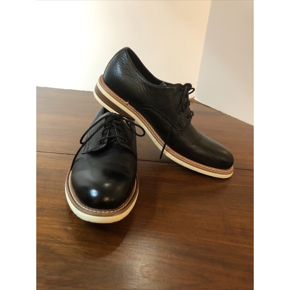 Kenneth Cole Reaction Men's Leather Black Oxford Dress Shoes Size 7.5 Lace Up